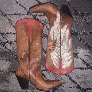 Dan Post Feather Indian Cowboy Boots